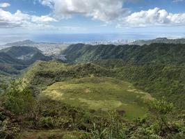 The view from the top of the Ka'au Crater Hike