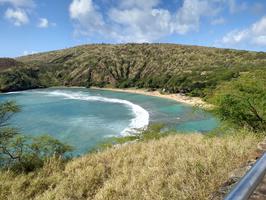 The beach at Hanauma Bay.