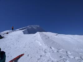 Once you get to the crater rim, you can climb up a hill to the left.