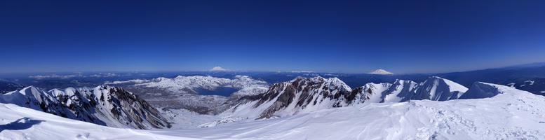 The view of the crater from the summit.