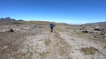 Once we got past the steep gravel parts, there was a lot of easy single track