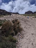 Once you get past the scrambling, you have to climb this sandy hill.