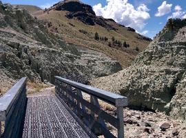 Hiking out of the canyon.