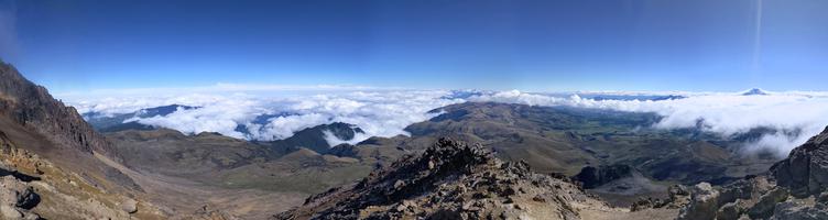 The views were fantastic! You can see Cotopaxi to the right.