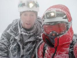 We made it to the summit! No crater view, but at least we made it. Most people turned back because of the weather.