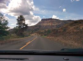 Driving home.