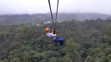 Once the rain stopped, I went ziplining. $20 for 10 ziplines, and they haven't had any fatalities since 2012!