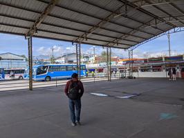 Lots of private companies operate buses at Quito's Terminal Terrestre, and the first step was to find a company that would take us to Otavalo.