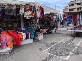 Otavalo is famous for its indigenous artisan markets. Not surprisingly, it's a tourist trap and all the markets sell the same mass produced stuff.