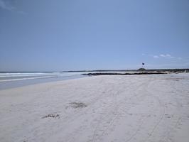 If this beach were in Florida, it would be covered with tens of thousands of people. Instead, there were maybe 10.