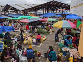 Our tour of Quilotoa started with a trip to the weekly market at Pujili.