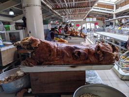 Deep fried pig (hornado) is a specialty here.