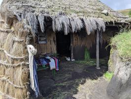 Visiting an indigenous family on the way to Quilotoa.