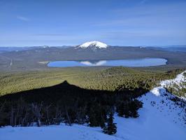 Mount Bailey, Diamond Lake, and Thielsen's shadow.