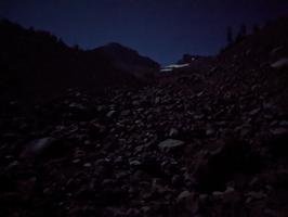 I got an alpine start the next day. The full moon was great -- I probably could have gotten away without a headlamp.