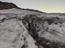 A little crevasse. These were not present during my September climb.