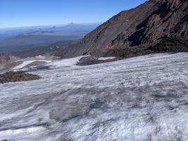 I took a slightly longer path on the way down to stay on this snow field as long as possible.