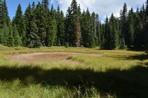 The last time I did this hike, this was a lake with water and a little bit of ice. Not this summer.