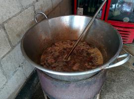 They boiled the carnitas before chopping them up and frying them.