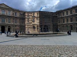 A mirror just outside of the Louvre