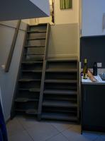 In order to get to the bedroom/bathroom, we had to climb up these very steep stairs.