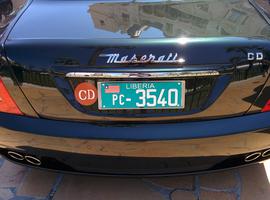 A Liberian Maserati outside of the Monte Carlo. I believe CD in this context means "corps diplomatique".