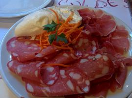 Mindy and I enjoyed a meat and cheese plate. Delicious!