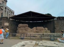 Temple of Caesar, built upon the site of Caesar's cremation