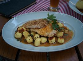 I got the schnitzel with gnocchi, delicious!