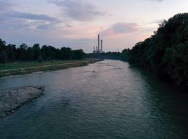 The Isar river runs through Munich