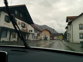 Driving through a little German village somewhere in the Alps