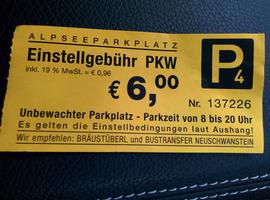 As we drove in, a random stranger guy flagged us down and offered us his parking ticket, which we reused and saved 6 Euro!