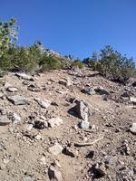 The last mile or two of the hike consists of following a ridge to the summit. For the most part, there's no real trail.