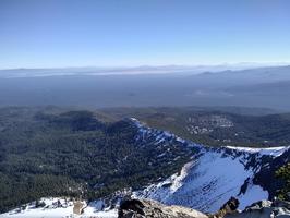 Fun fact: Mt. Thielsen is the only place outside of Crater Lake National Park where you can see Crater Lake. If I had a better camera you could probably make it out.