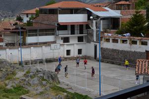 A soccer game near my hostel