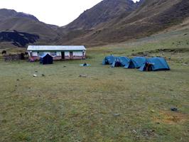 We spent the second night camping near an abandoned school