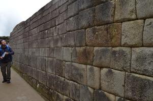 It's hard to see in this picture, but there are multiple different types of wall construction at Machu Picchu.