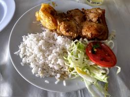 And this is a Peruvian pork chop. The total meal cost 7 soles, which was about $2.17 at the time.